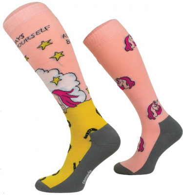 Podkolanówki jednorożec różowe