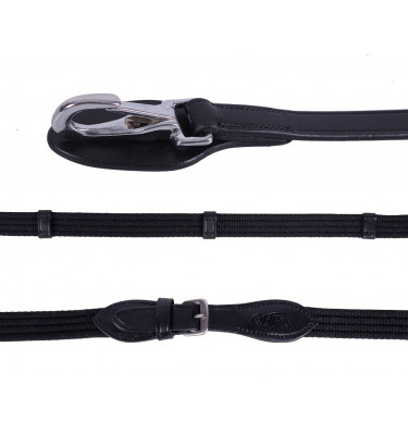 Wodze z karabińczykami brązowe full