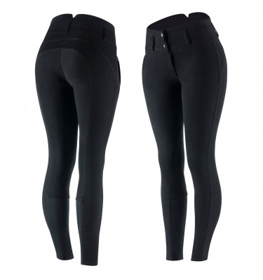 Bryczesy Daniela z lejem skórzanym czarne 34