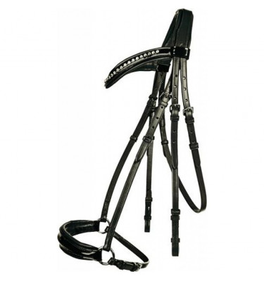 Ogłowie Carolin czarne cob