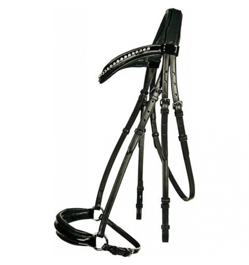 Ogłowie Carolin czarne cob