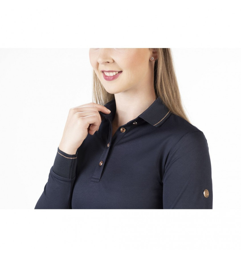 Koszulka polo RoseGold Glamour czarny L