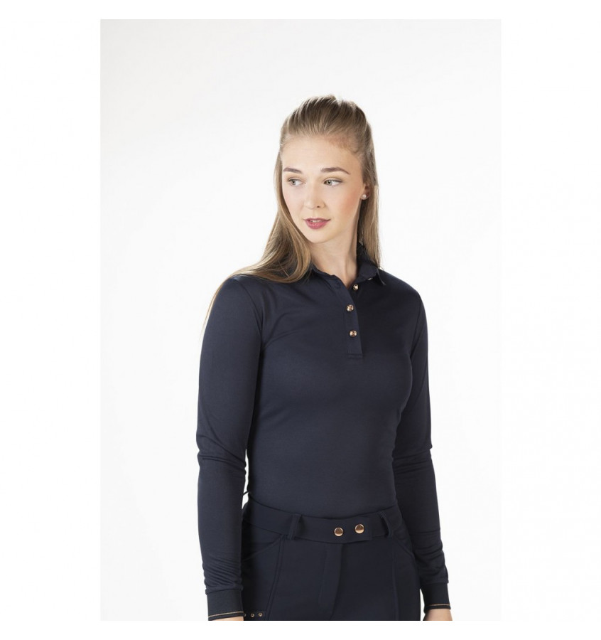 Koszulka polo RoseGold Glamour czarny L