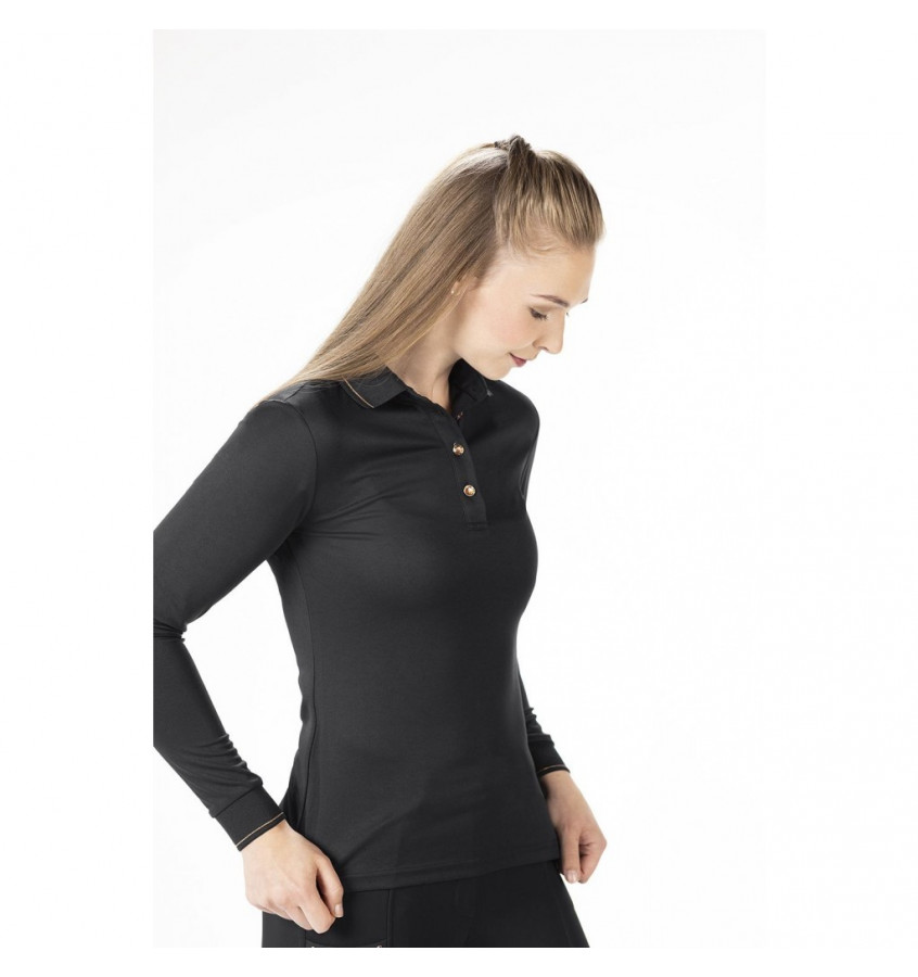 Koszulka polo RoseGold Glamour czarny L