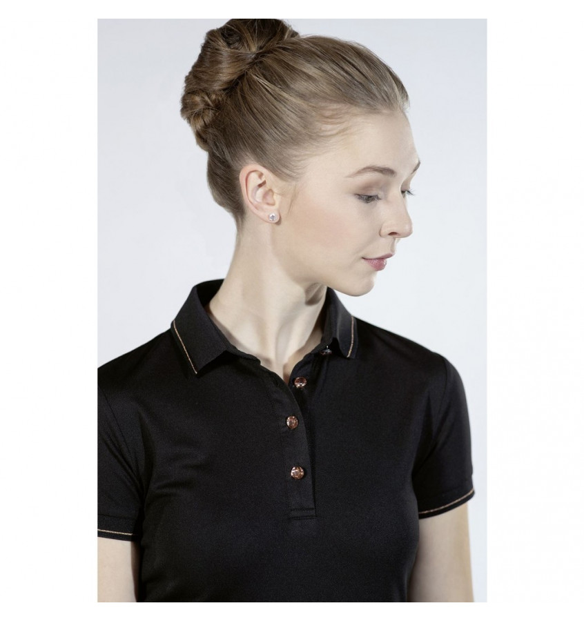 Koszulka polo RoseGold Glamour czarny L