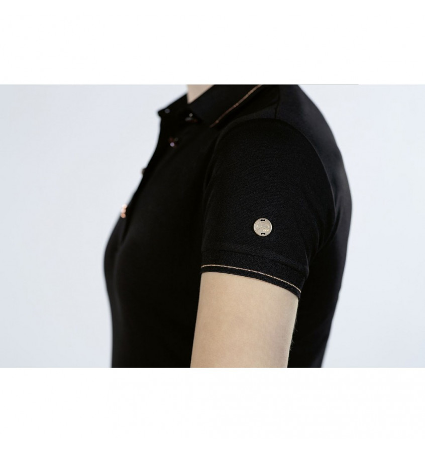 Koszulka polo RoseGold Glamour czarny L