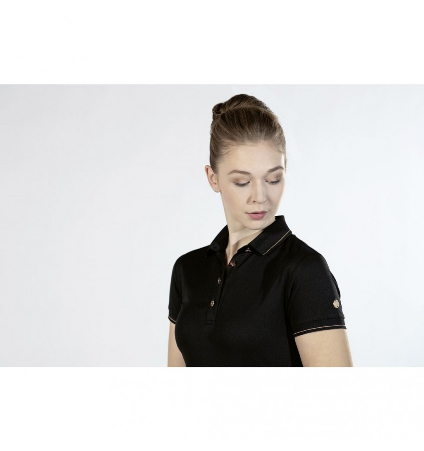 Koszulka polo RoseGold Glamour czarny L
