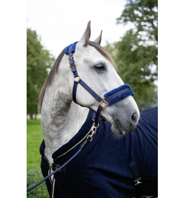 Kantar z futerkiem RoseGold Glamour czarny full