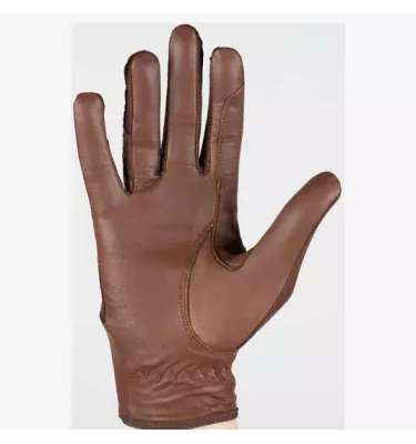 Skórzane rękawiczki z siateczką czarne 10