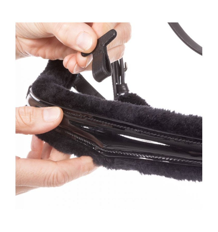 Ogłowie Ivella czarny cob