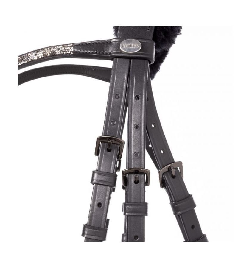 Ogłowie Ivella czarny cob