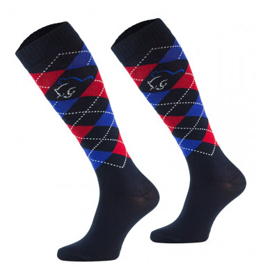 Podkolanówki Karo czerwone 27-30