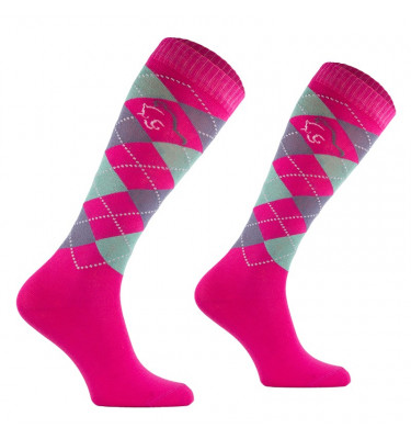 Podkolanówki Karó róż 27-30