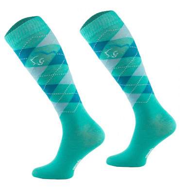 Podkolanówki Karó turkus 27-30