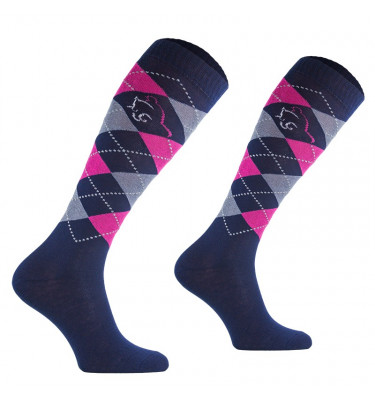 Podkolanówki Karo granat 27-30