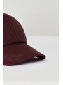 Pikowana czapka z daszkiem bordowy