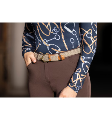 Pasek elastyczny Ann beżowy 80