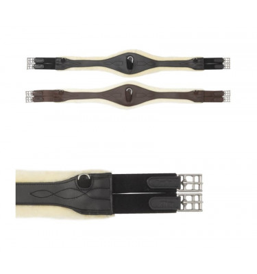 Popręg Foster z futerkiem brąz 120