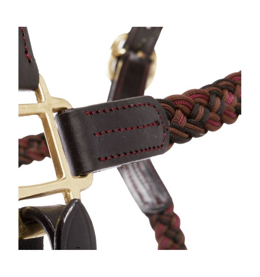 Kantar skórzany Tessa czerwony cob