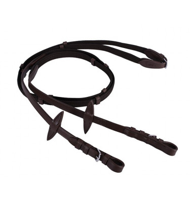 Wodze parciane brąz full