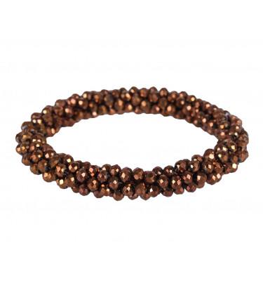 Gumka do włosów scrunchie Shine miedź