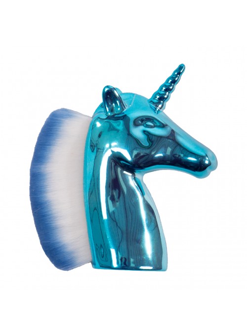 Miękki pędzelek w kształcie głowy konia niebieski