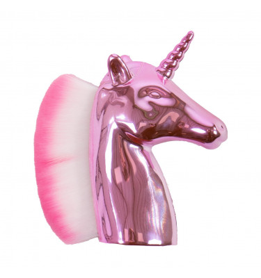 Miękki pędzelek w kształcie głowy konia niebieski