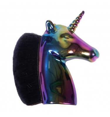 Miękki pędzelek w kształcie głowy konia niebieski