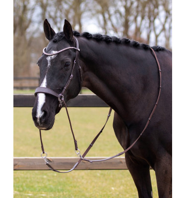 Ogłowie bezwędzidłowe Sunna brąz cob