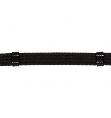 Anatomiczne ogłowie bezwędzidłowe czarne cob