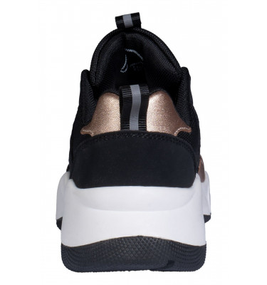 Sneaker RoseGold Glamour czarny 36