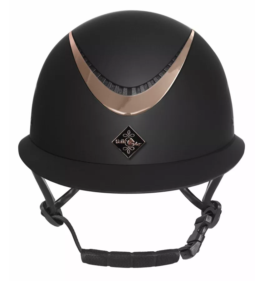 Kask Apoleus szeroki daszek czarny/rosegold L