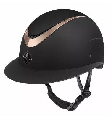 Kask Apoleus szeroki daszek czarny/rosegold L
