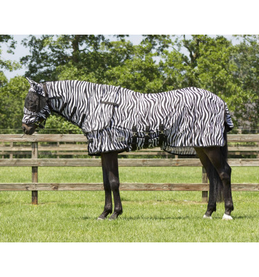 Derka siatkowa z kapturem i maską granat 135cm