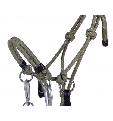 Wielofunkcyjny halter sznurkowy z wodzami bor cob