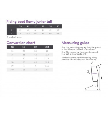Oficerki Romy wysokie czarny 35