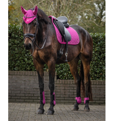Nauszniki dla konia Rio fuksja cob