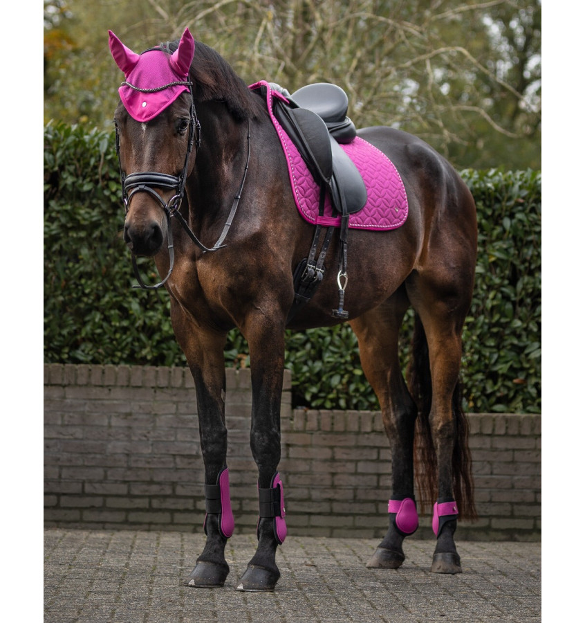 Nauszniki dla konia Rio fuksja cob