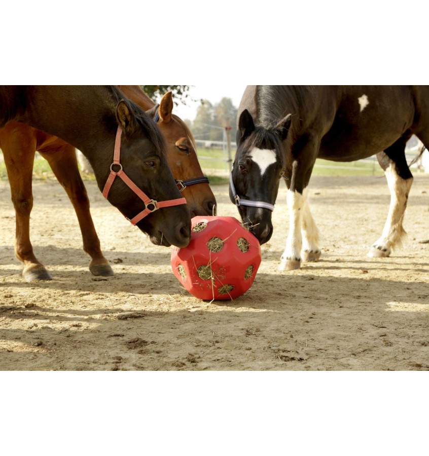 Piłka na siano dla konia HeuBoy 40cm czerwony