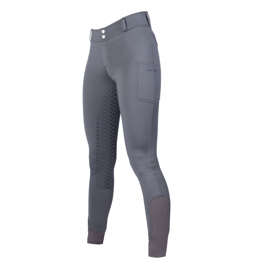 Zimowe bryczesy jeździeckie Ruby czarne 134/140