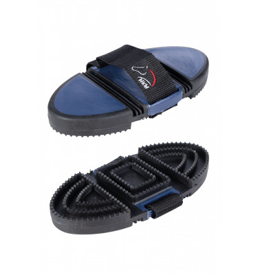 Elastyczne zgrzebło gumowe dla konia Flex granat