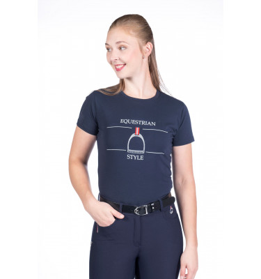 Bluzka z krótkim rękawem Equine Sports czarny L