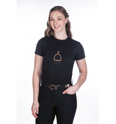 Bluzka z krótkim rękawem Equine Sports czarny L