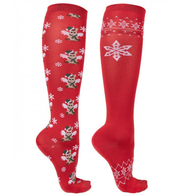 Świąteczne podkolanówki jeździeckie 35-38