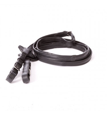 Wodze skórzane z ukrytymi stoperami 16 mm full