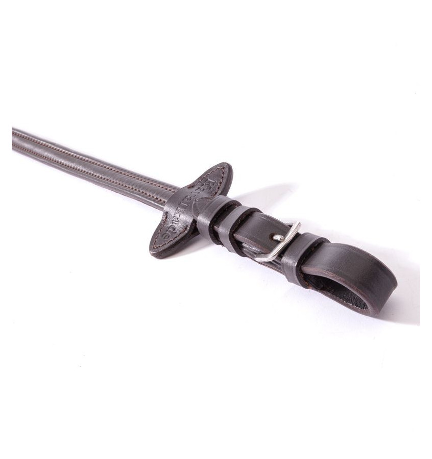 Wodze skórzane z ukrytymi stoperami 16 mm full