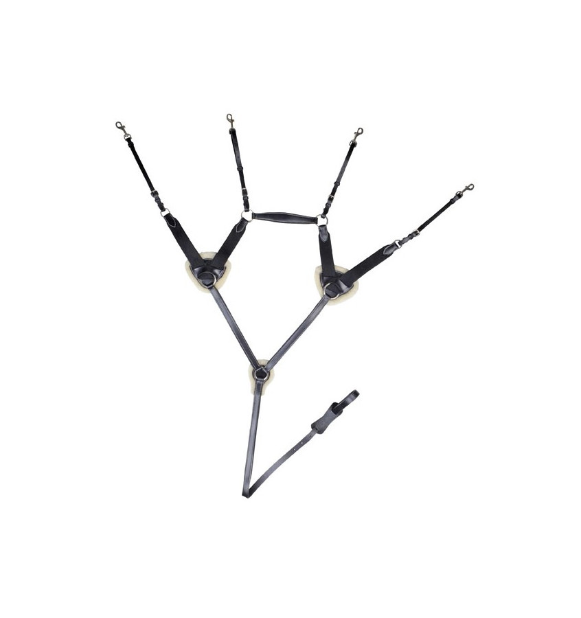 Napierśnik 5-ramienny czarny, full