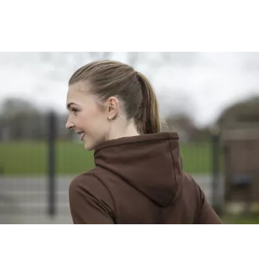 Bluza jeździecka z kapturem Arctic Bay brąz L