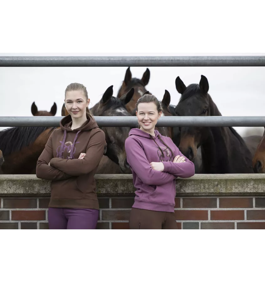 Bluza jeździecka z kapturem Arctic Bay brąz L