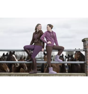 Bluza jeździecka z kapturem Arctic Bay brąz L